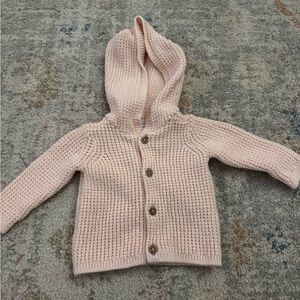 Carter's Soft Pink Knit Hooded Sweater